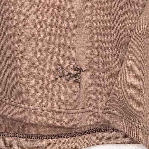 Arc'teryx Tan Mock Neck Turtleneck Top Womens Size Small Lumin Jute Heather - Picture 5 of 8